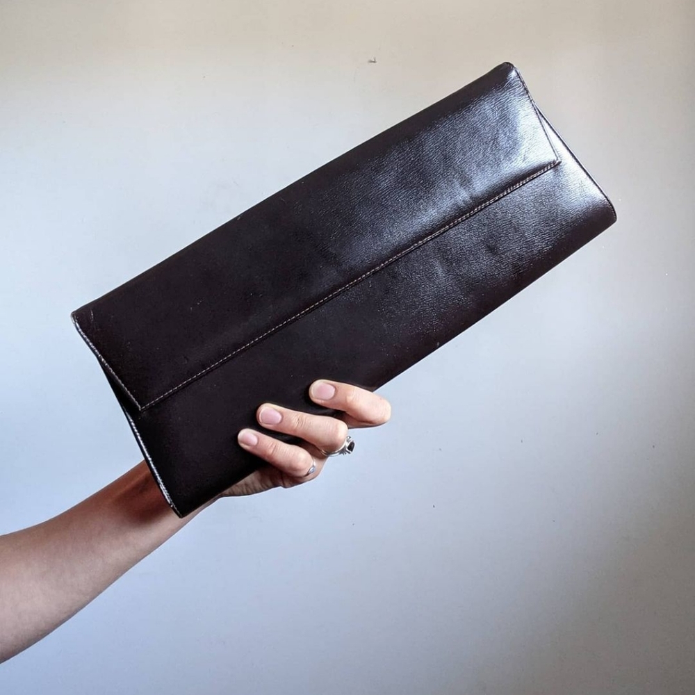 Vintage leather clutch wallet